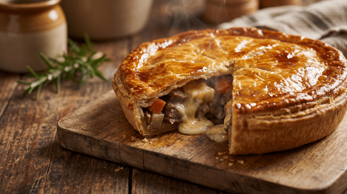 Tourte bien dorée au bon goût de terroir : une recette croustillante et fondante pour réchauffer les repas d’hiver